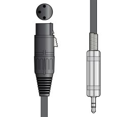 Citronic S3J-XF051 Classic Audio Leads XLR Female - 3.5mm TRS Jack Plug