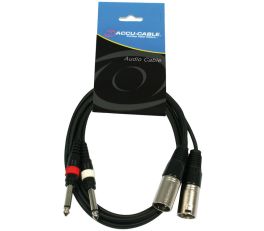 2 x Jack Mono to 2 x XLR Cable 1.5m