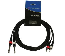 Twin RCA to Twin 6.3 Jack Mono Cable