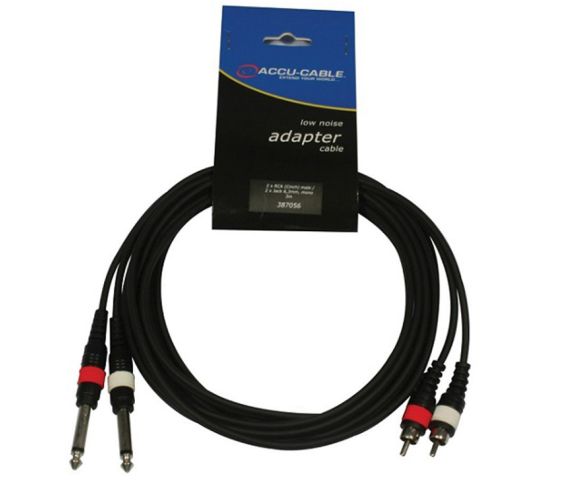 Twin RCA to Twin 6.3 Jack Mono Cable