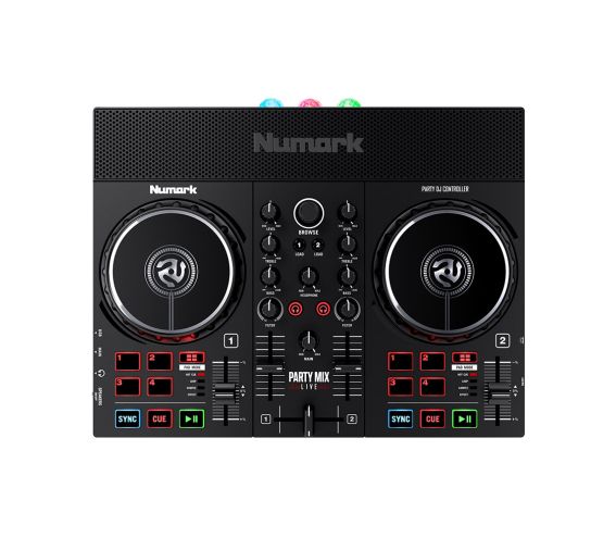 Numark Party Mix Live DJ Controller with Built-in Light Show and Speakers