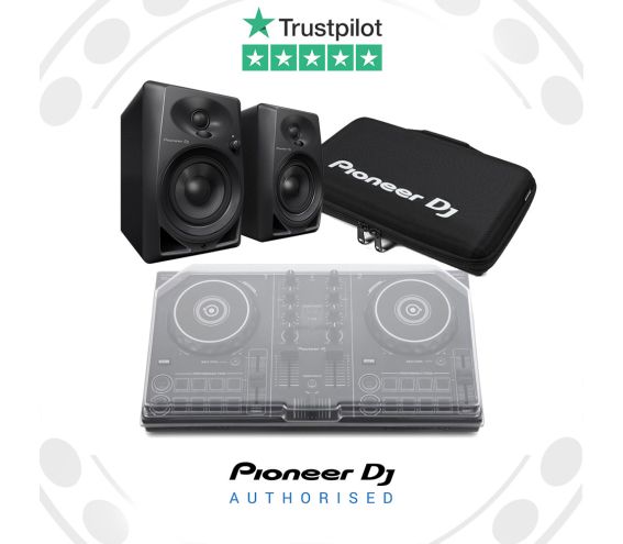 Pioneer DDJ-200, DM-40 Speakers, Decksaver and Carry Bag Package Deal