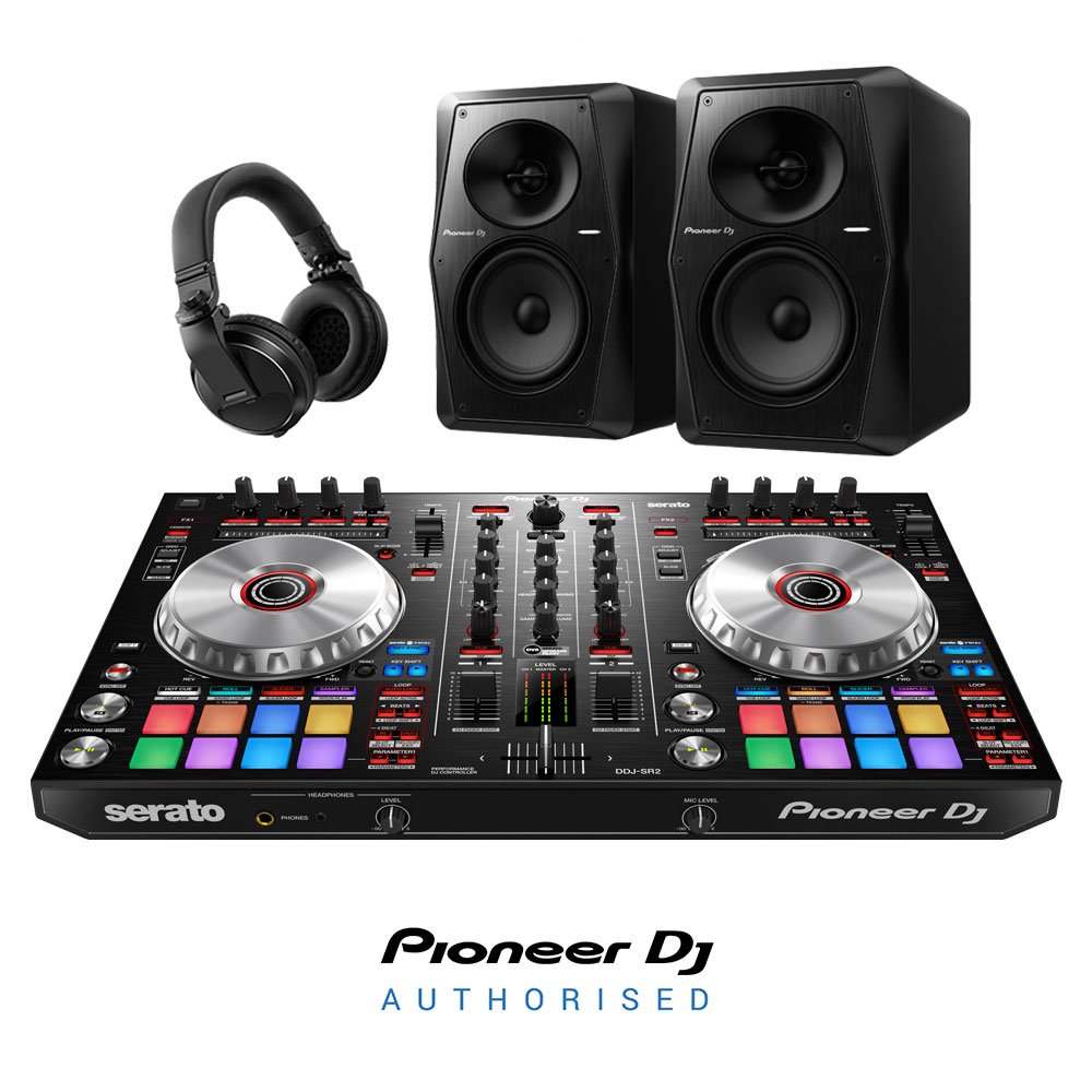 Pioneer DJ DDJ-SR2, VM-70 & HDJ-X5 DJ Equipment Package